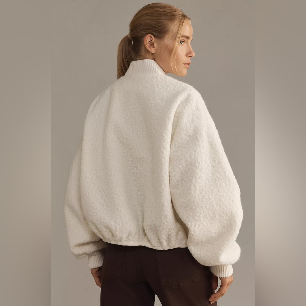 Anthropologie Sherpa Bomber Jacket - Picture 2 of 8